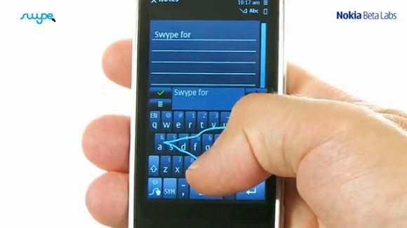 Swype, ahora en dispositivos Symbian desde Nokia Beta Labs