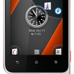 Xperia active_FrontV_BlackOrange_SCR1