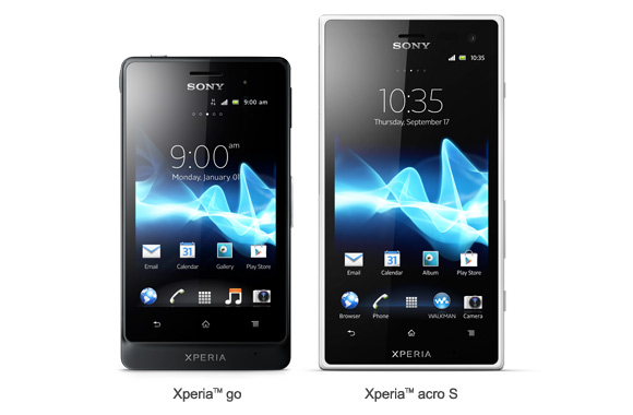Sony Xperia go and Xperia acro S
