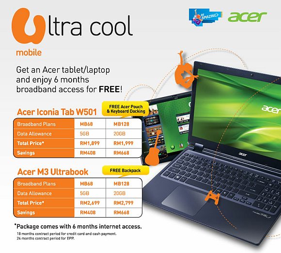 U Mobile Acer Tablet Bundling