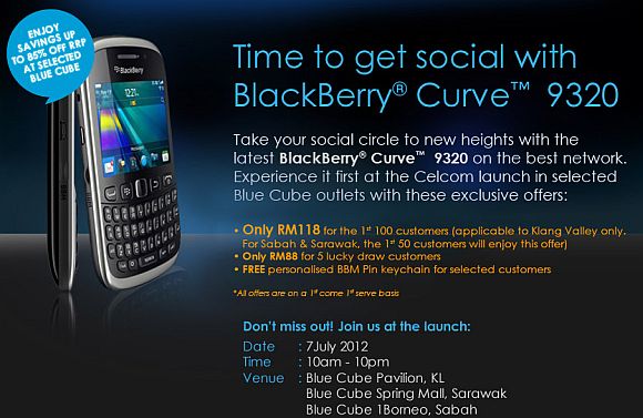 Celcom BlackBerry Curve 9320
