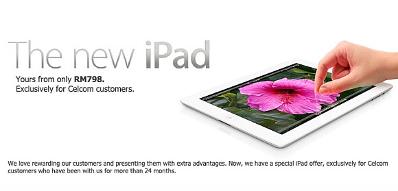 Celcom new iPad loyalty customers