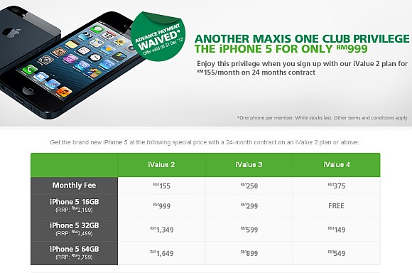 Maxis One Club iPhone 5