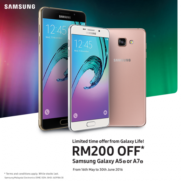 Galaxy A 2016 - Get RM200 off your purchase!
