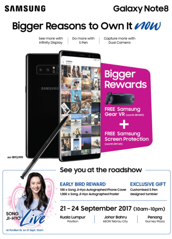 tumblers malaysia Galaxy Note8 This Samsung Launch Malaysia's is Promo Day