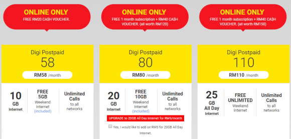 Digi offers unlimited calls and 10GB of data at RM58/month - SoyaCincau
