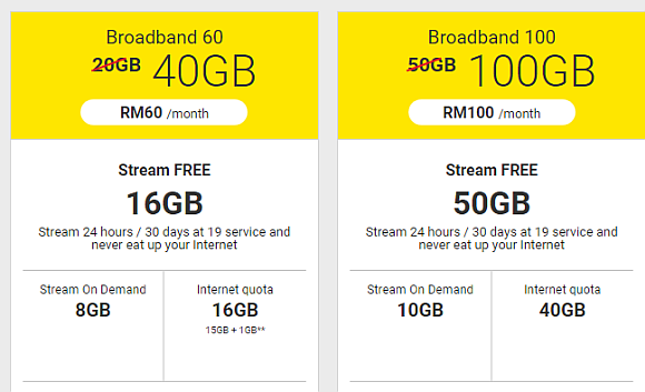Digi offers monthly broadband subscription with 100GB data ...