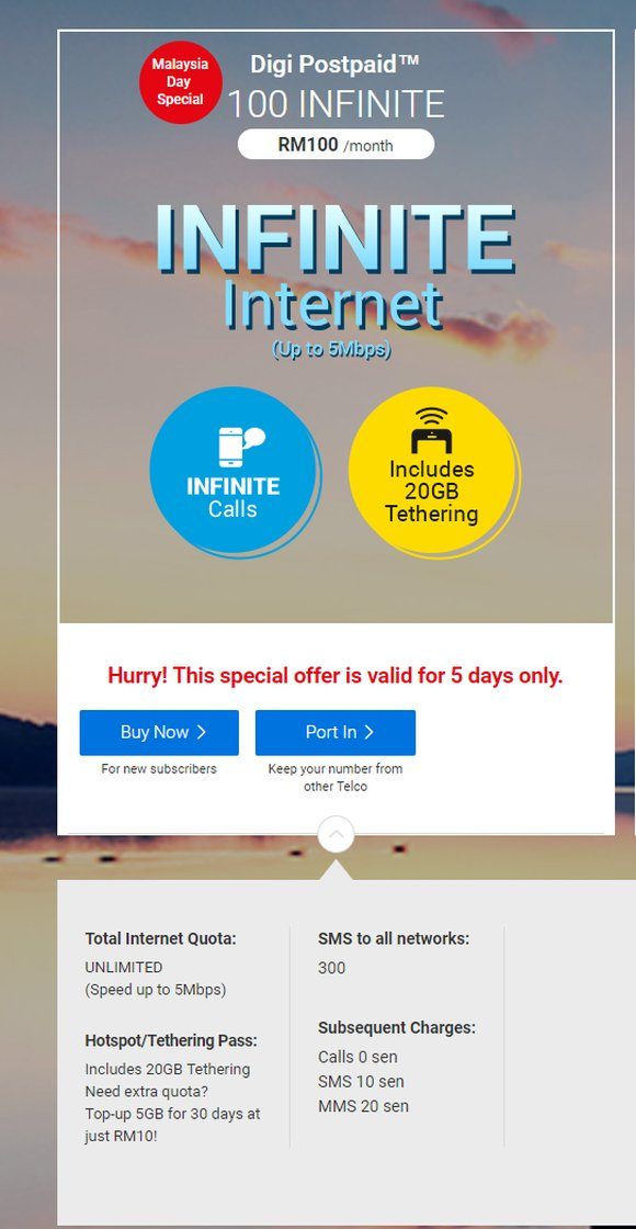 Digi has a limited time postpaid plan that offers ...