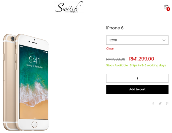 180401 switch apple iphone 6 RM1299