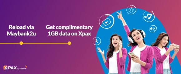 Xpax free prepaid data Maybank2u