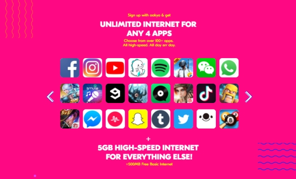 180417 ookyo unlimited internet data new plan 4 apps 1