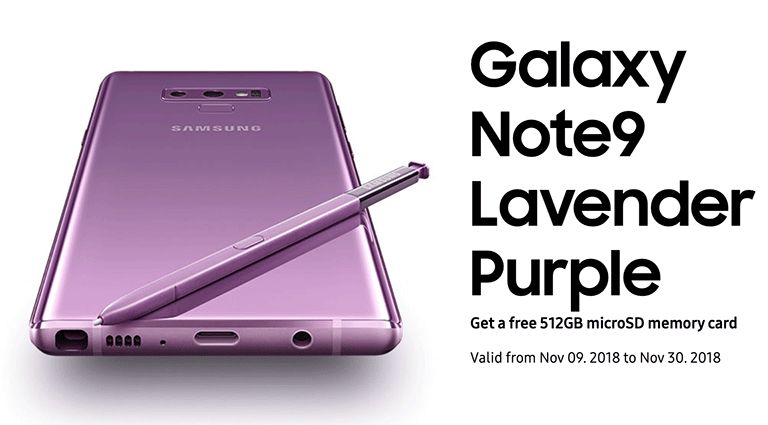 Samsung Galaxy Note9 Malaysia Lavender Purple