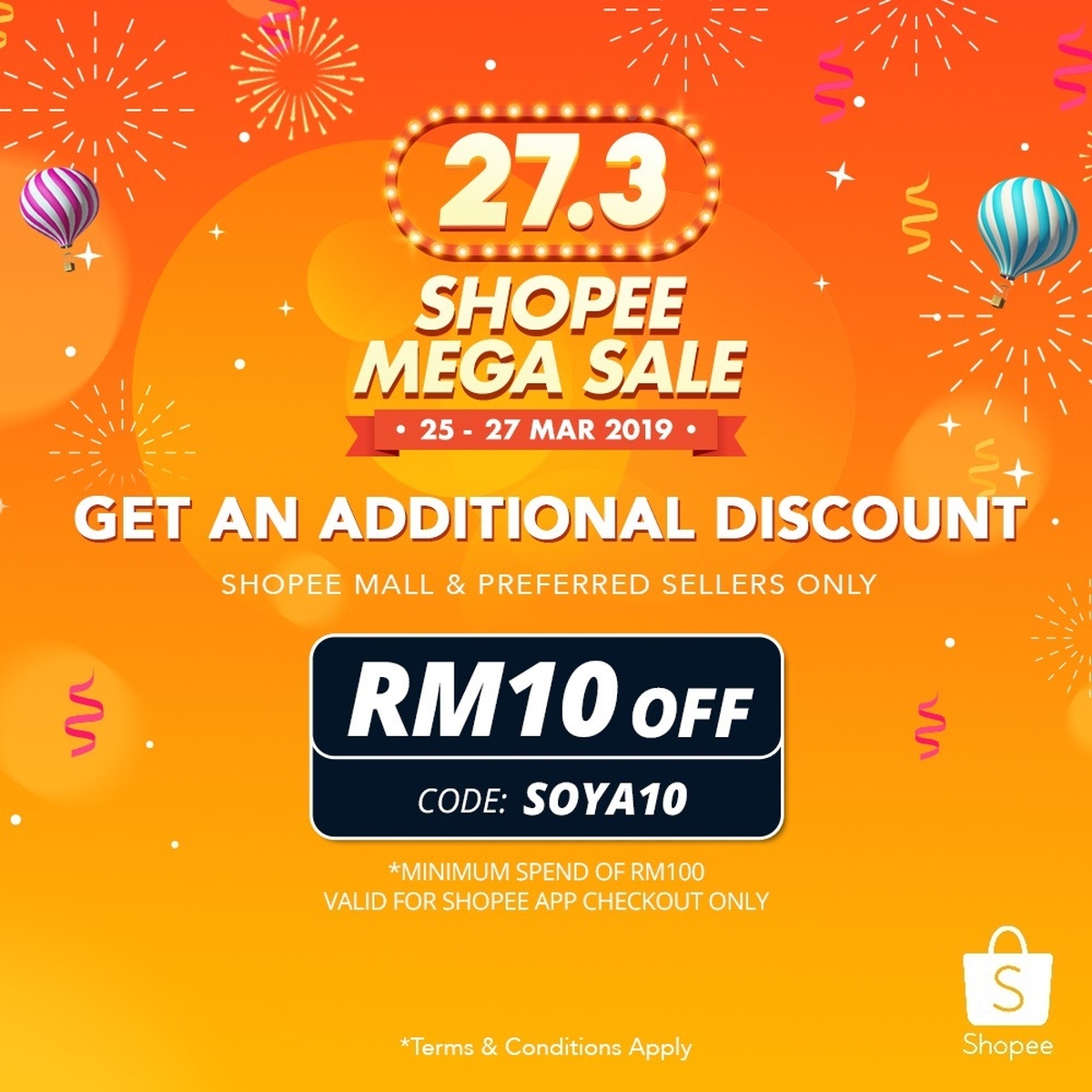 Shopee’s Mega Sale offers up to 90 discounts and up to RM5 million