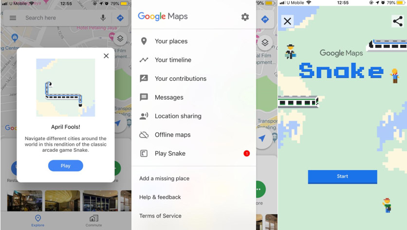 How to Play 'Snake' in Google Maps for April Fools' Day