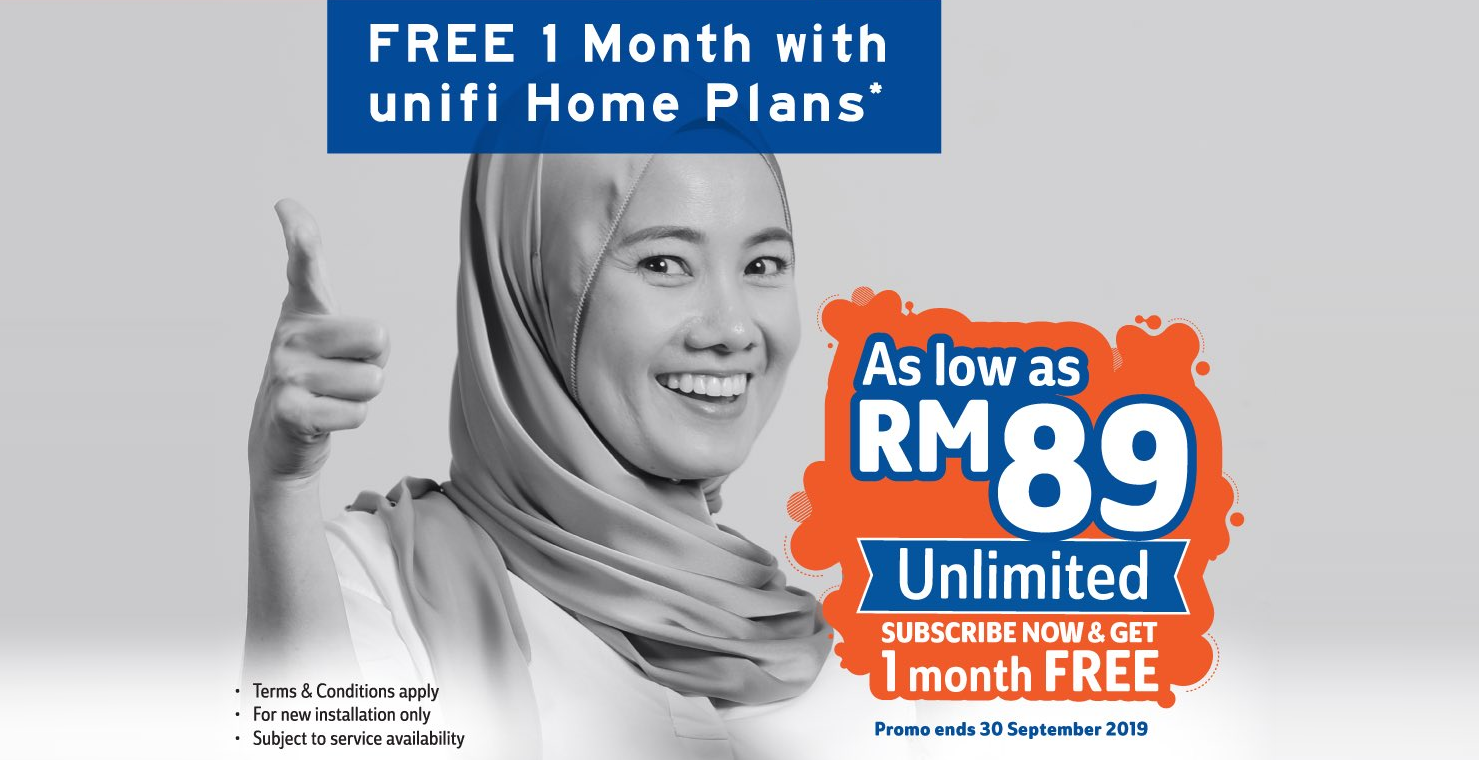 30Mbps unlimited Unifi plan now official with free 1 month ...