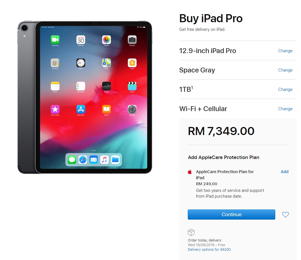 Ipad pro 2020 价格 马来西亚