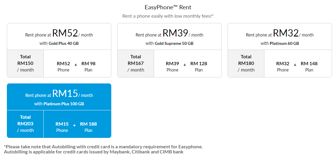Celcom EasyPhone Rent Huawei Mate 30