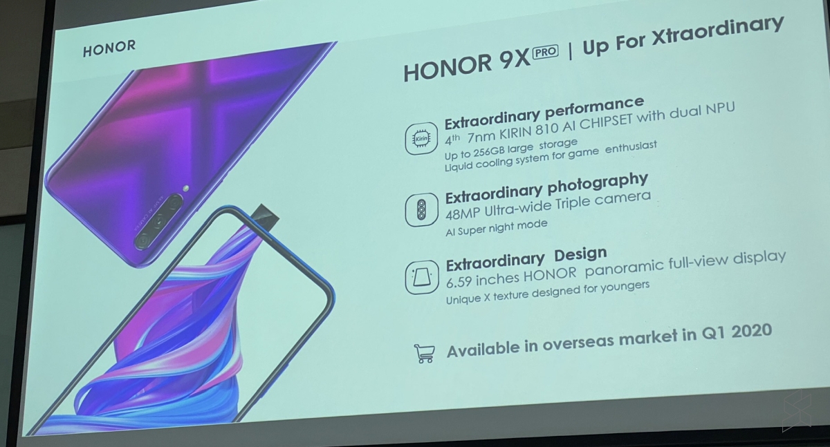 Honor 9X Pro slide