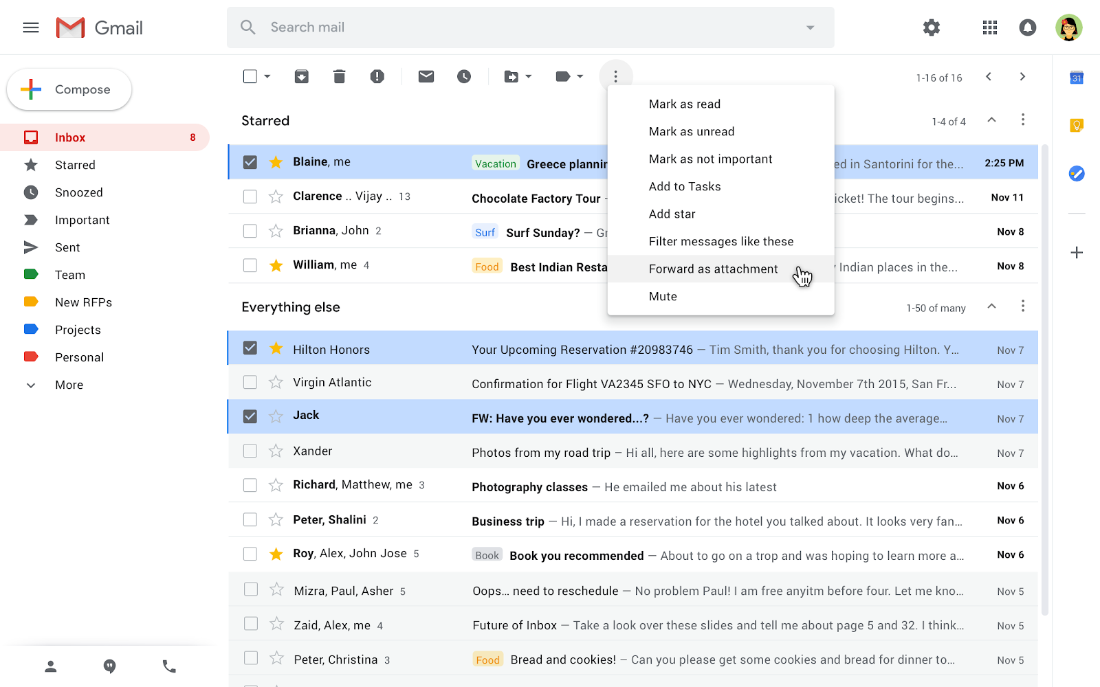 Gmail forward as attachment