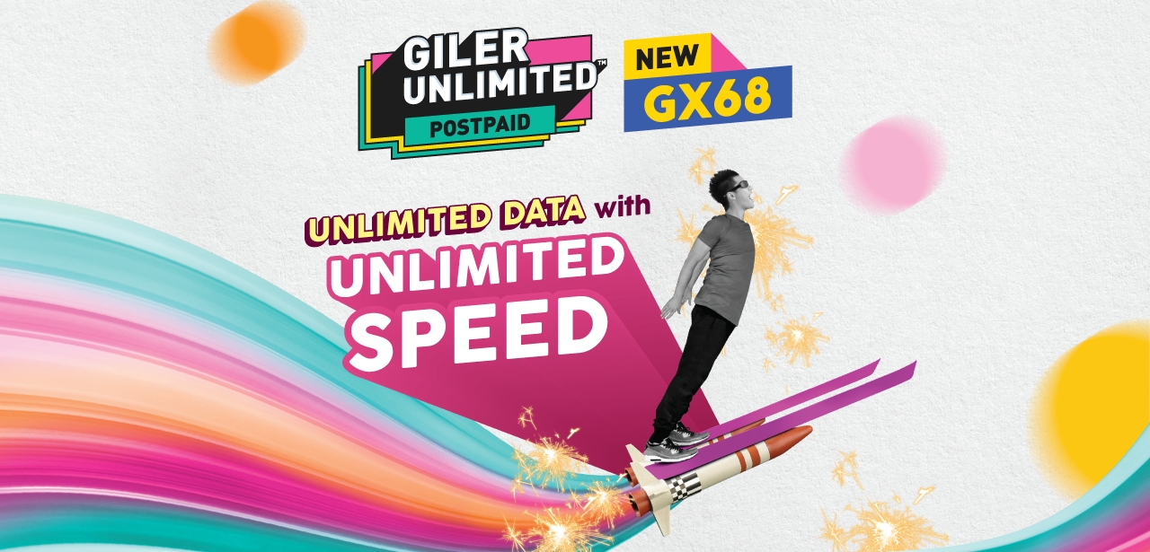Is U Mobile Giler Unlimited GX68 postpaid plan capped at 50GB?