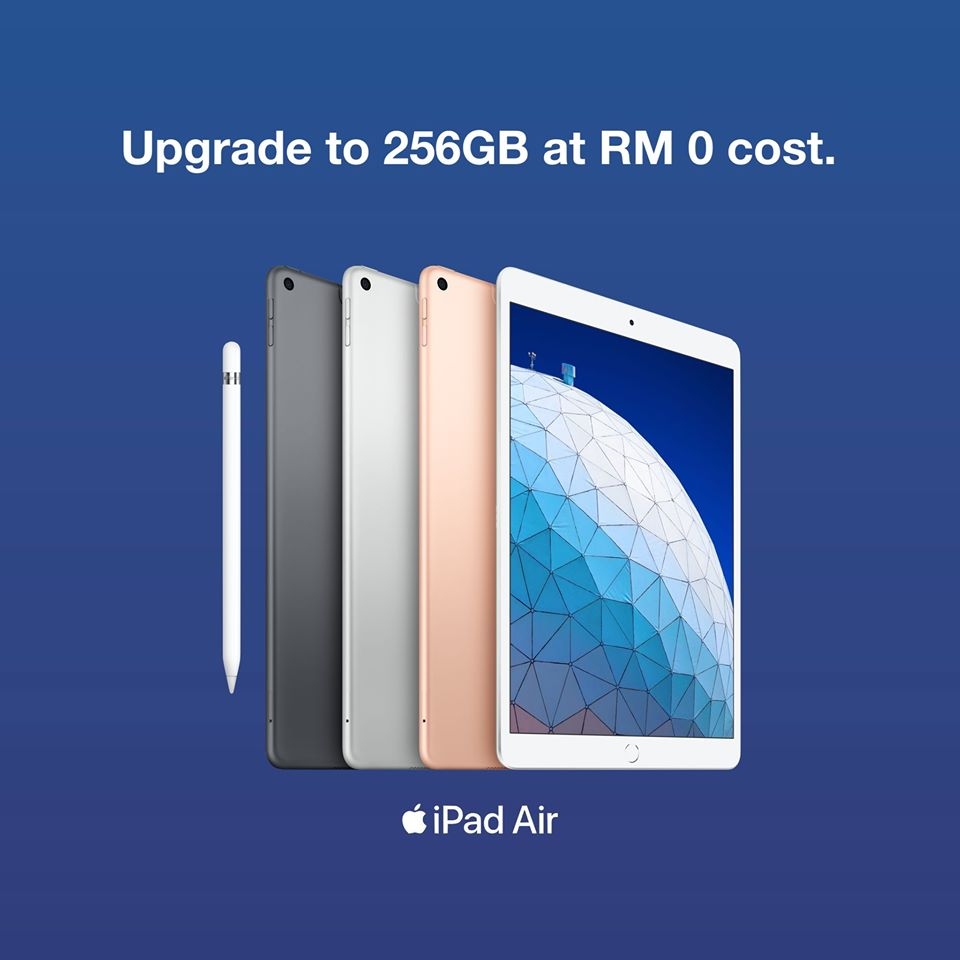 iPad Air 2019 free 256GB upgrade