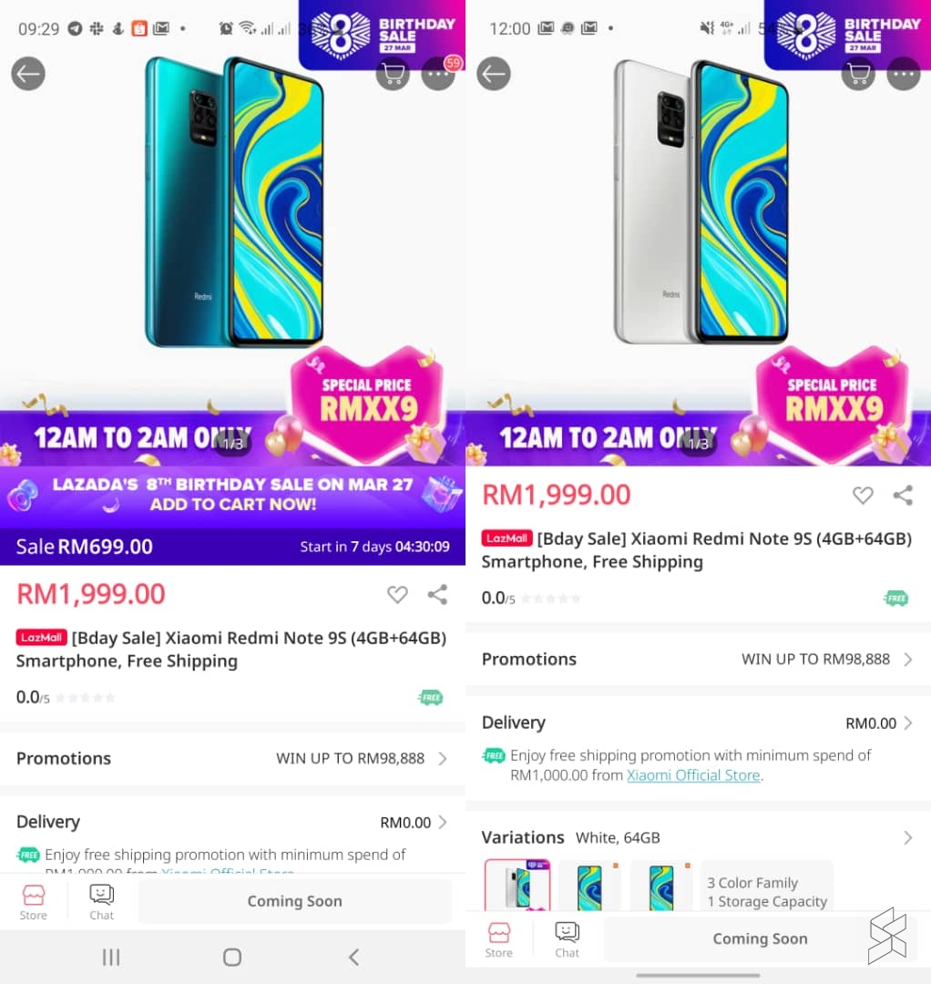 Redmi Note 9s Malaysia Lazada