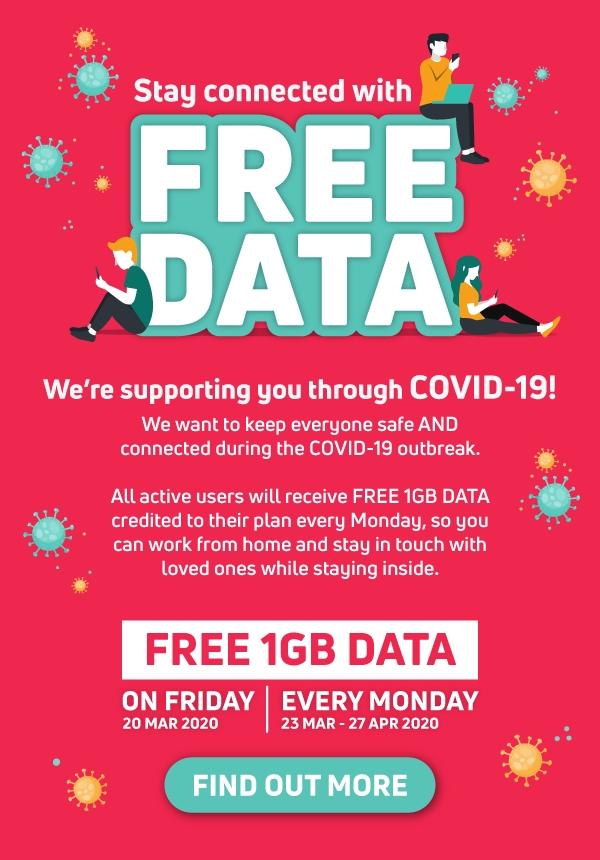 Yoodo Free data COVID-19