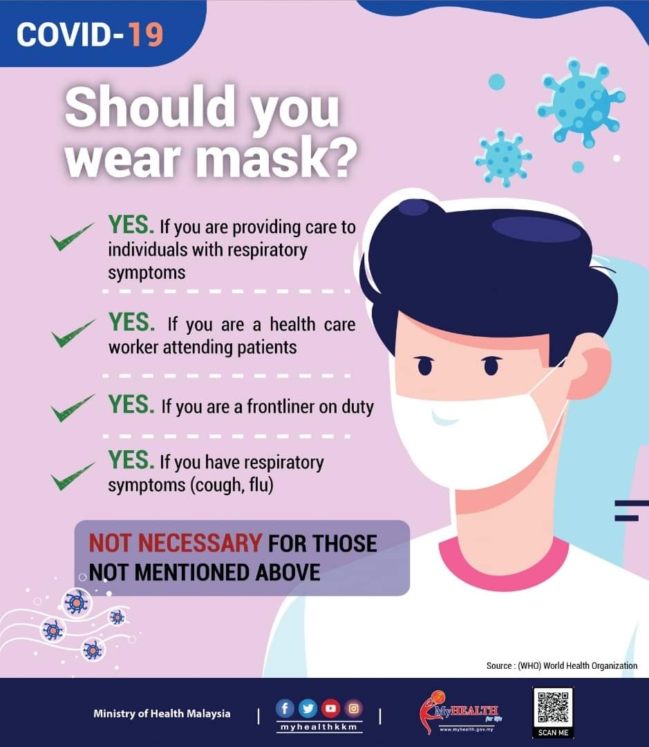 Health DG Malaysians should only wear a mask if they show 