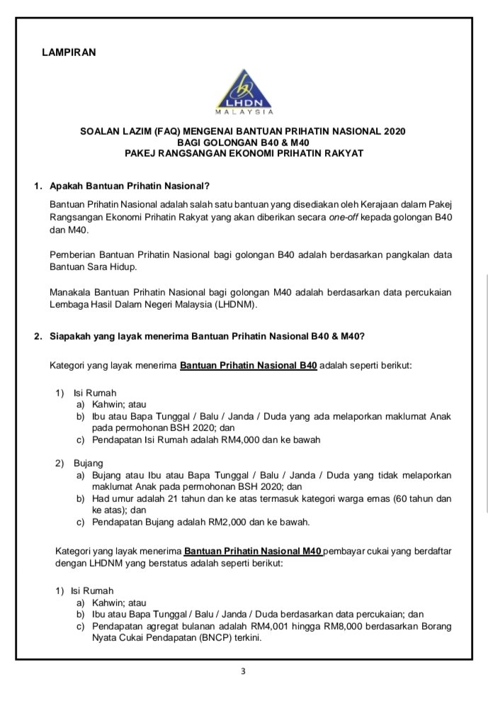 Bantuan Prihatin Nasional (bpn) - Amber Ar