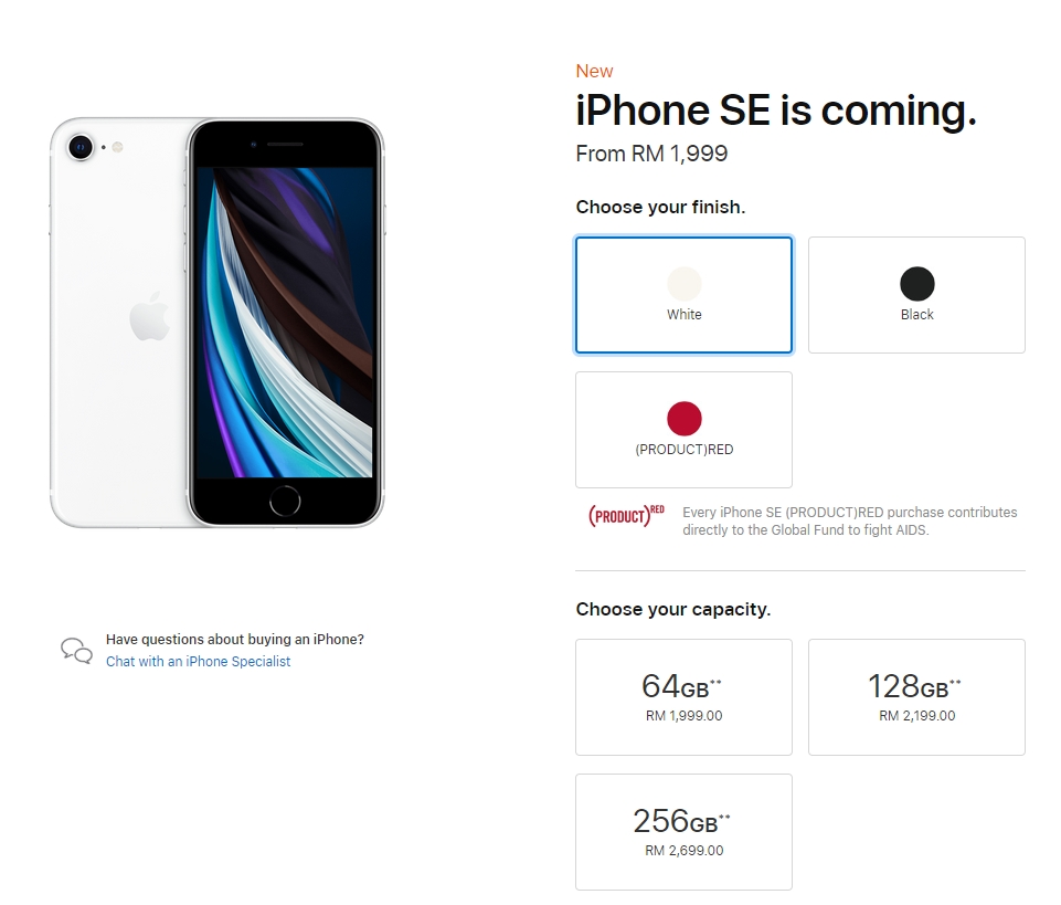 iPhone SE 2020 Malaysia price