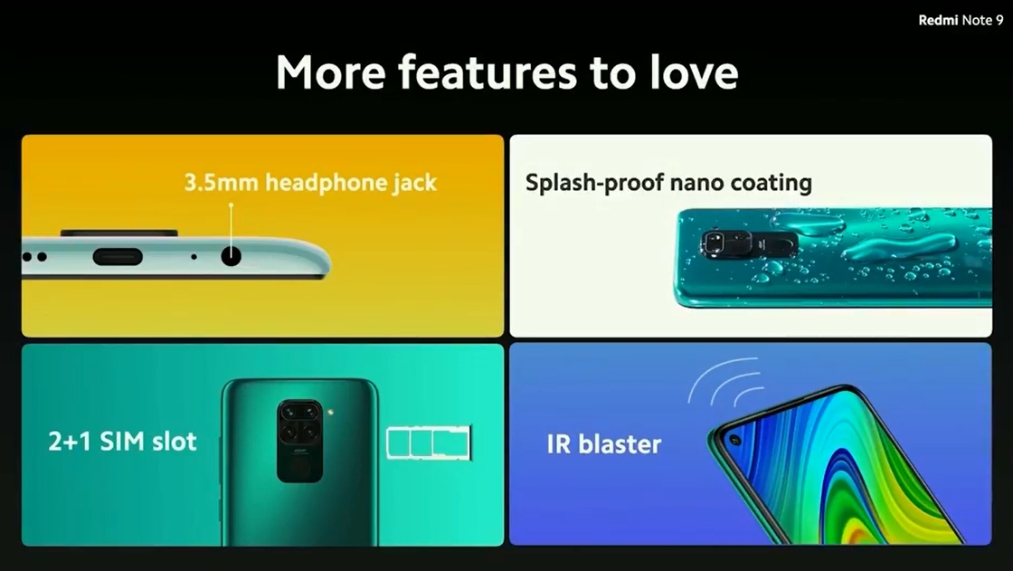 Redmi Note 9 features