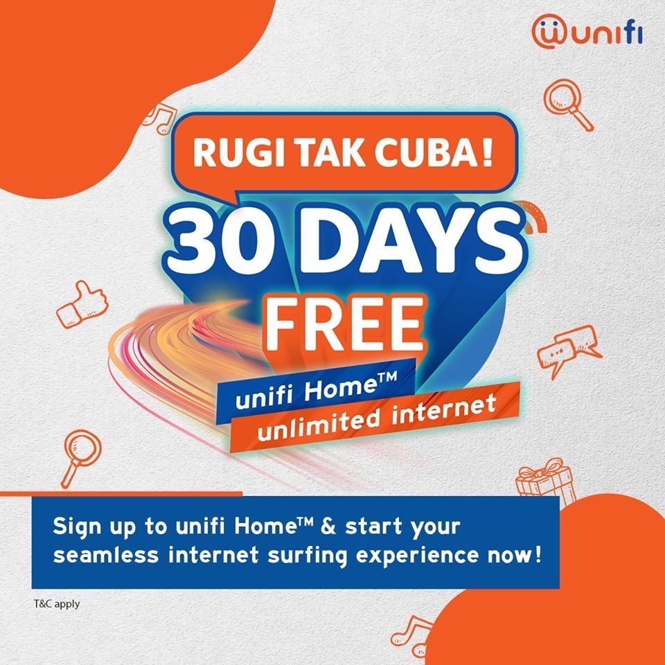 Unifi Fibre 30 days free trial