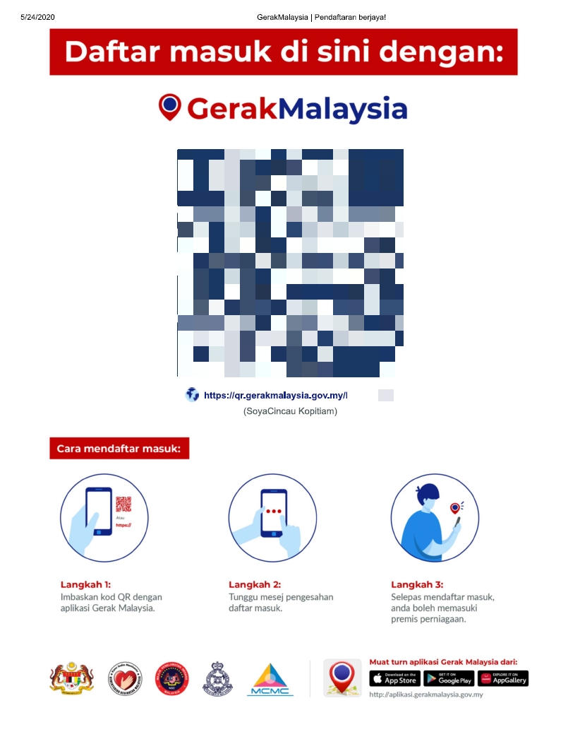 How to do mysejahtera qr code for business