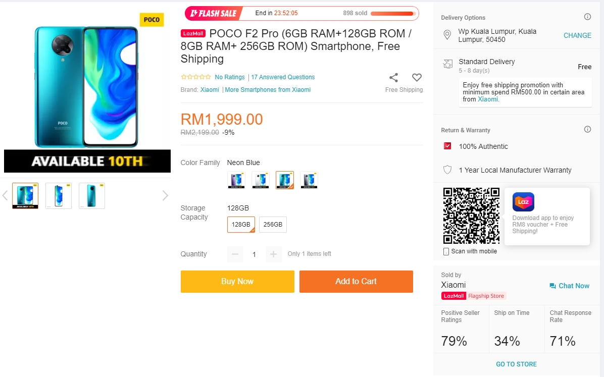 Poco F2 Pro Flash Sale Malaysia
