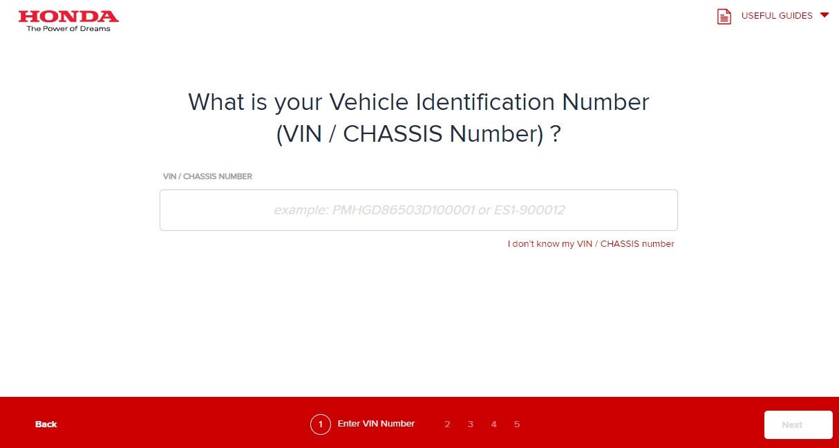 Honda Recall checker