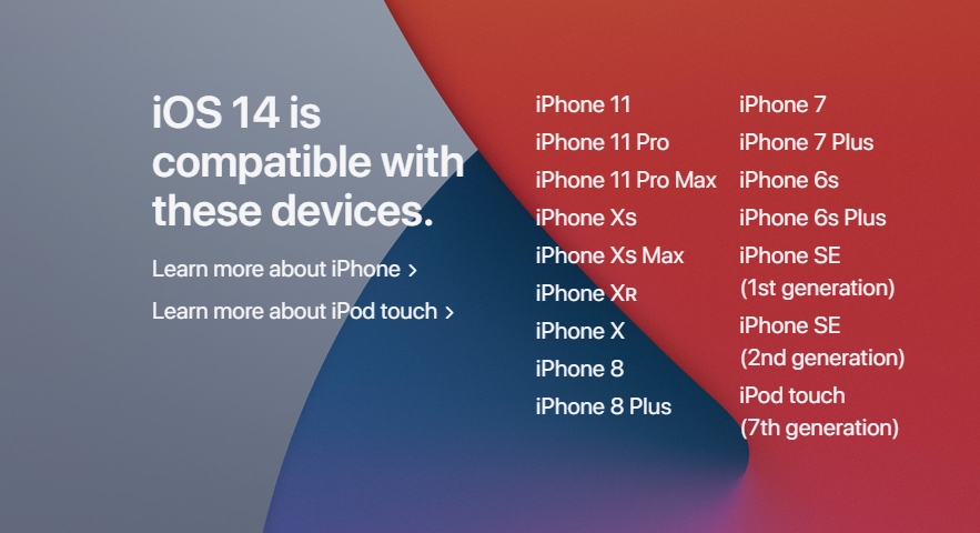 iOS 14 iPhone compatible
