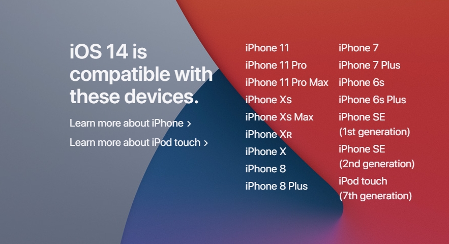 iOS 14 compatible iPhone list