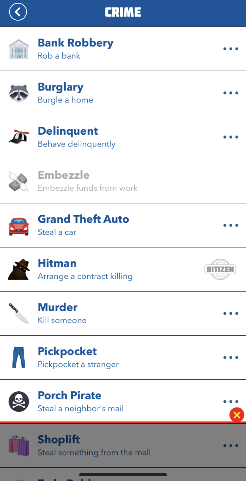 Robber Emoji Bitlife