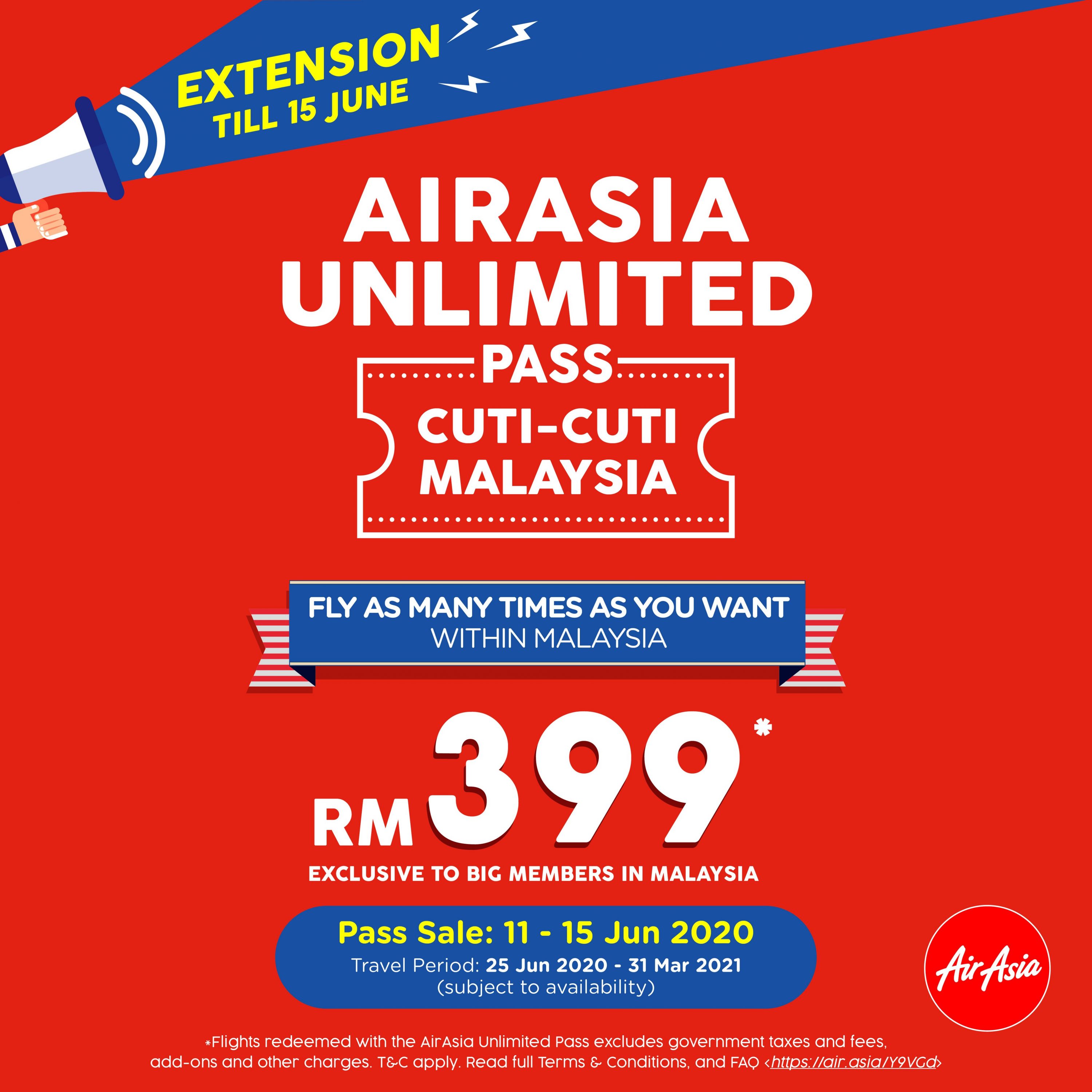 AirAsia Unlimited Pass extended 15 Jue