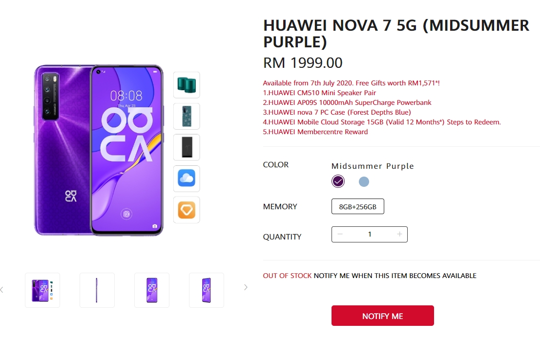 Huawei Nova 7 5G Malaysia