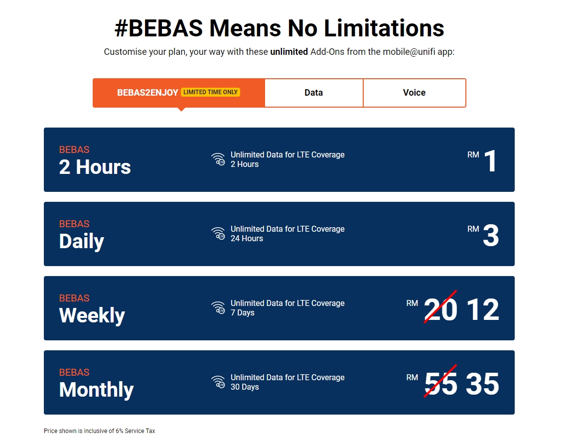 Unifi Mobile prepaid now offers unlimited data for RM35/month - SoyaCincau