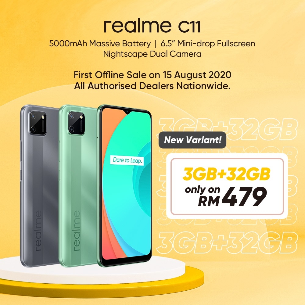 Realme C11 3GB RAM 32GB storage