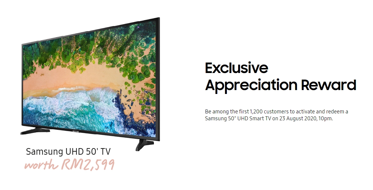 Samsung 50" UHD TV offer Note 20 Malaysia