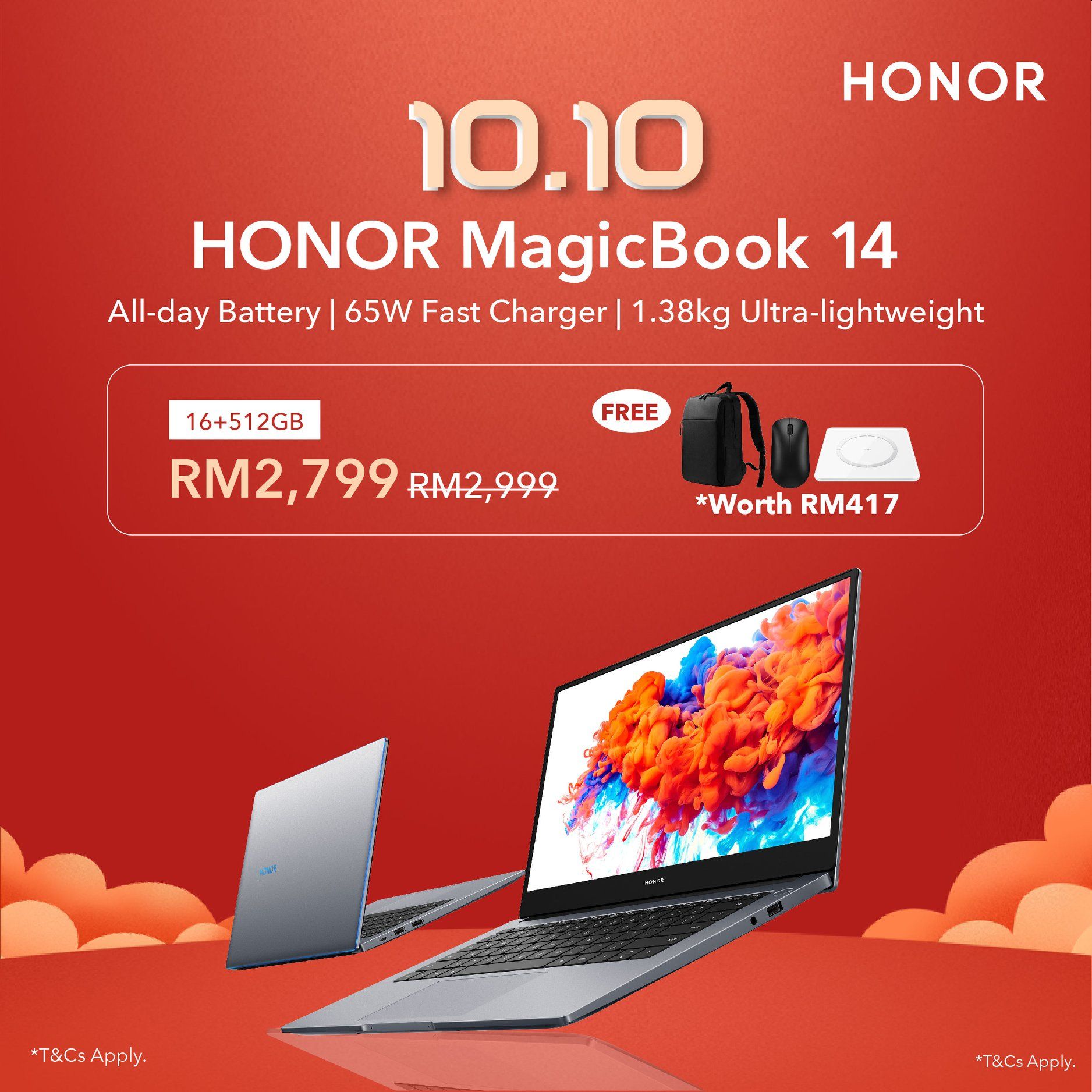 Honor MagicBook 14 Malaysia 10.10