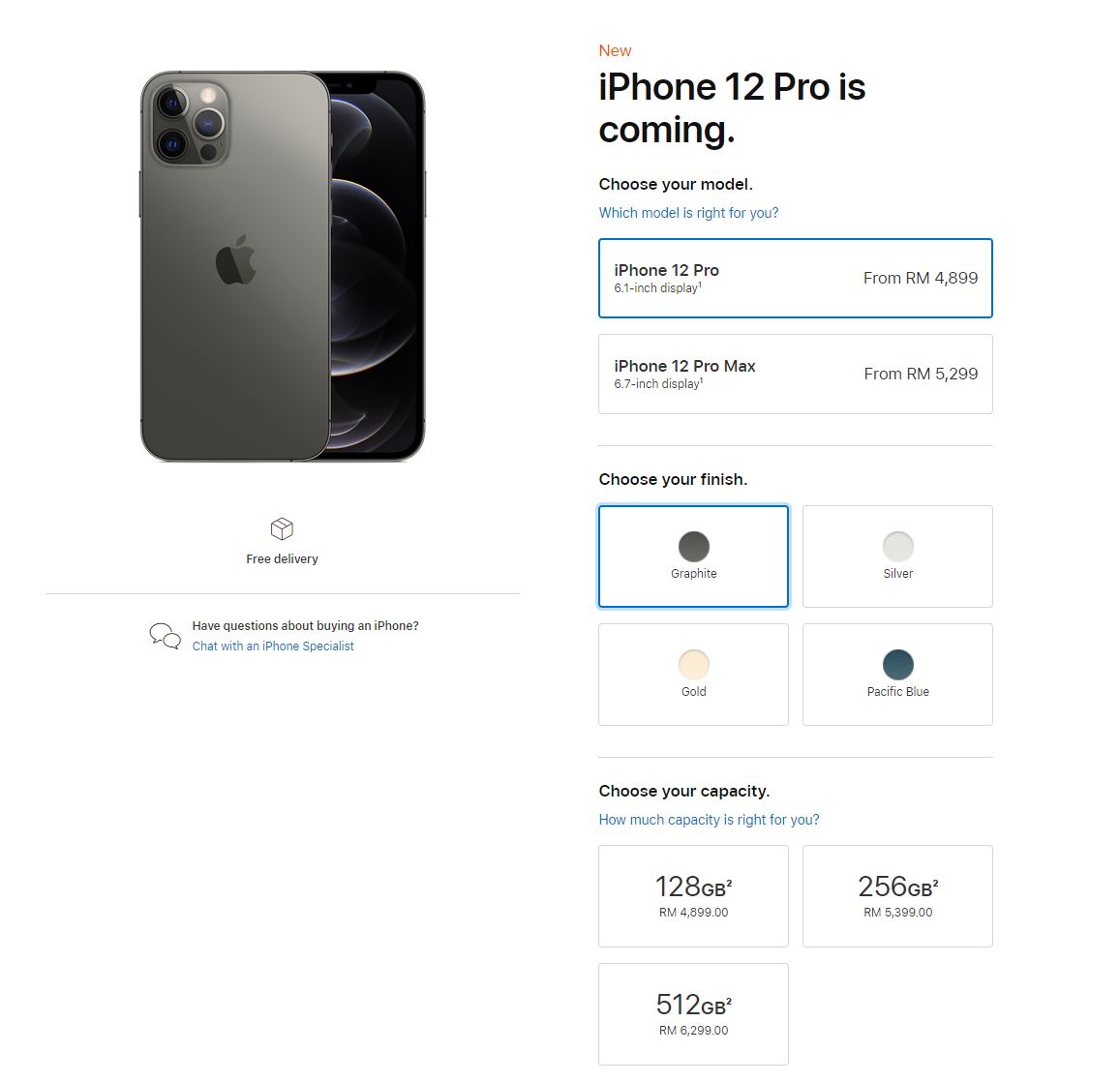 Max iphone in pro price 12 malaysia 512gb Compare Apple