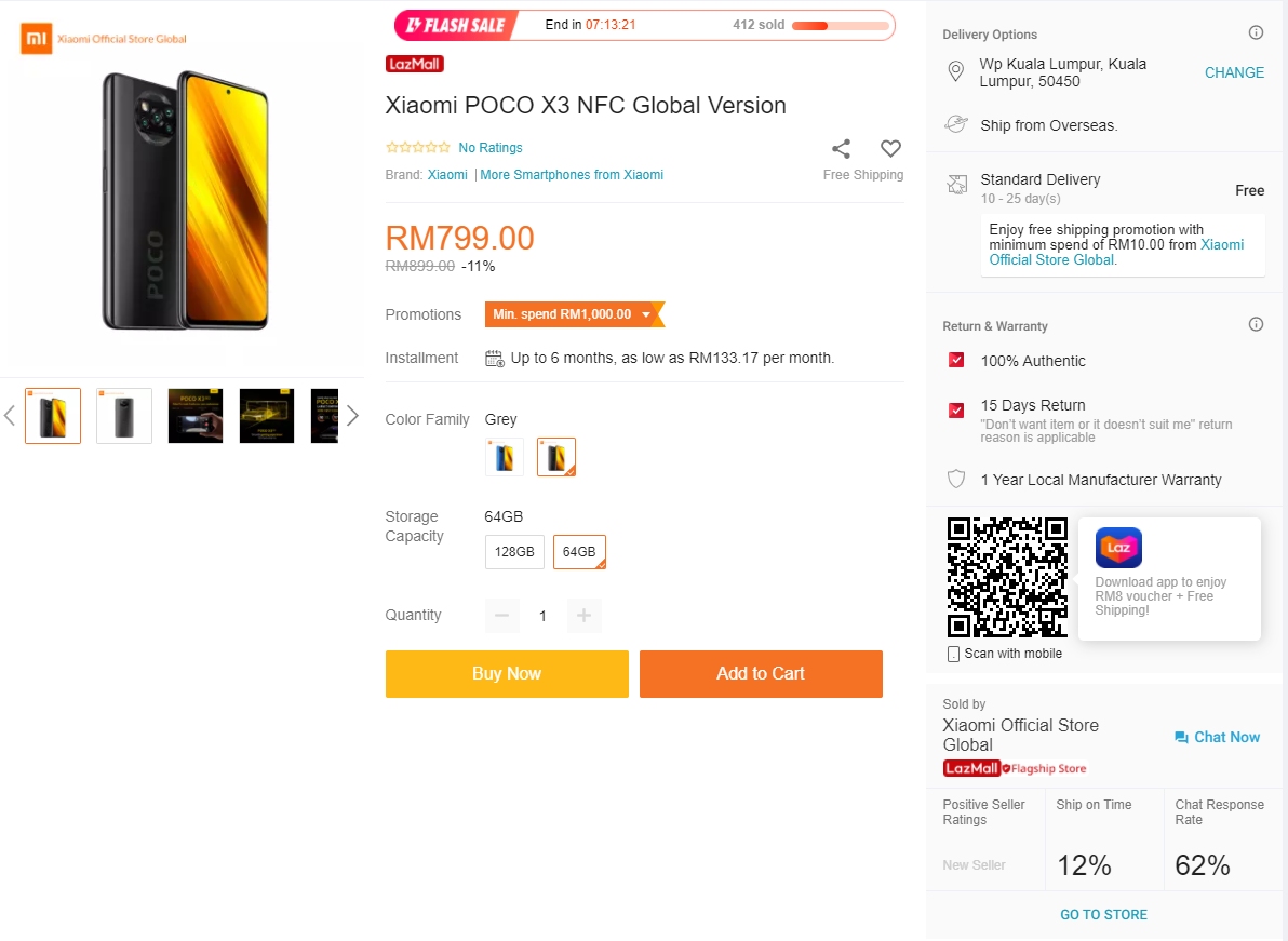 Lazada Xiaomi Poco X3 NFC 