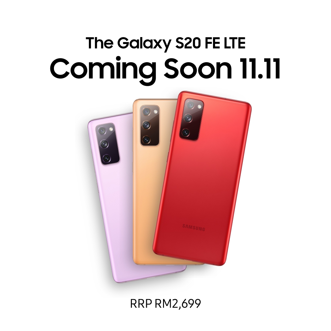 Samsung Galaxy S20 FE LTE Malaysia Coming Soon 11.11