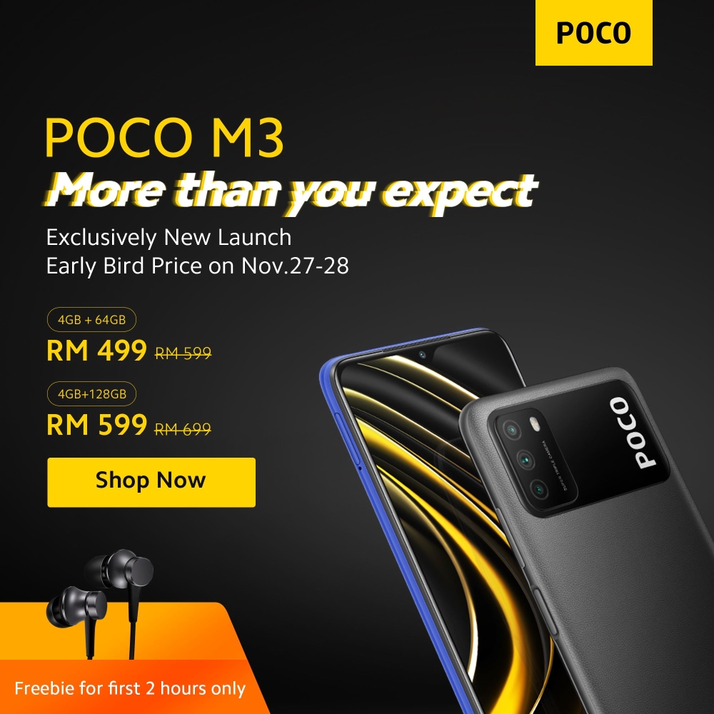 Poco M3 first day sale Malaysia