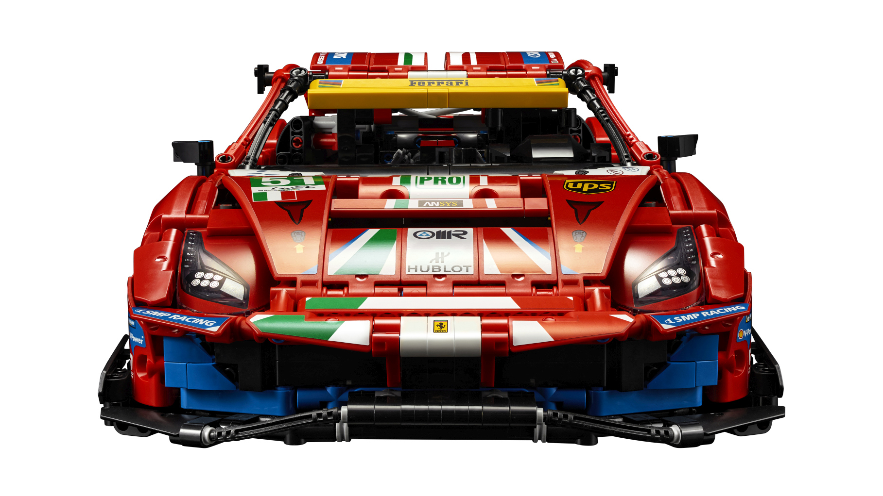 This Lego Technic Ferrari 488 GTE model is an incredibly detailed recreation of a legendary race car