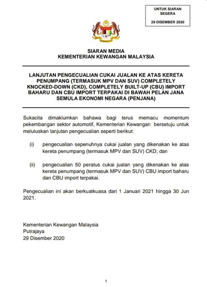 Sst malaysia 2021